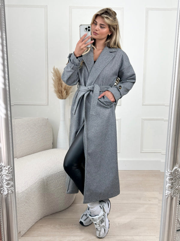 Jill Long Coat Grey