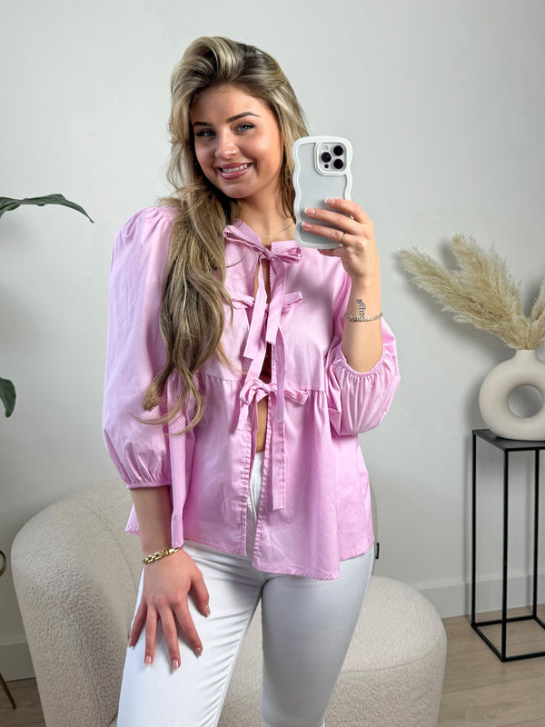 Bow Blouse Pink