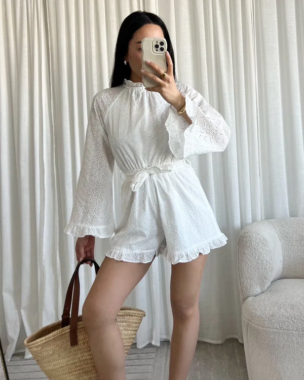 Broderie Playsuit White