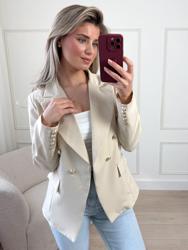 Blazer Buttons Beige
