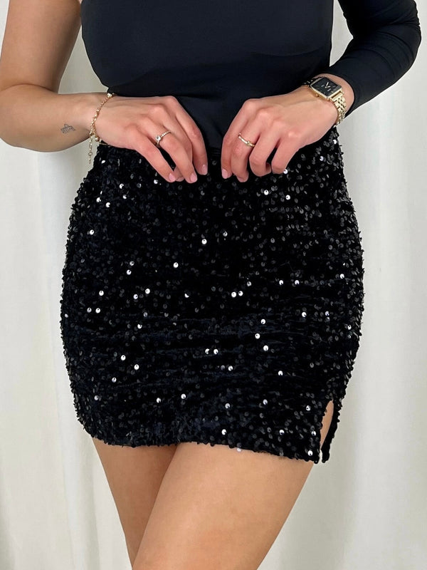 Sequin Skirt Ema Black