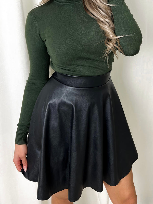 Leather Look Skirt Gia