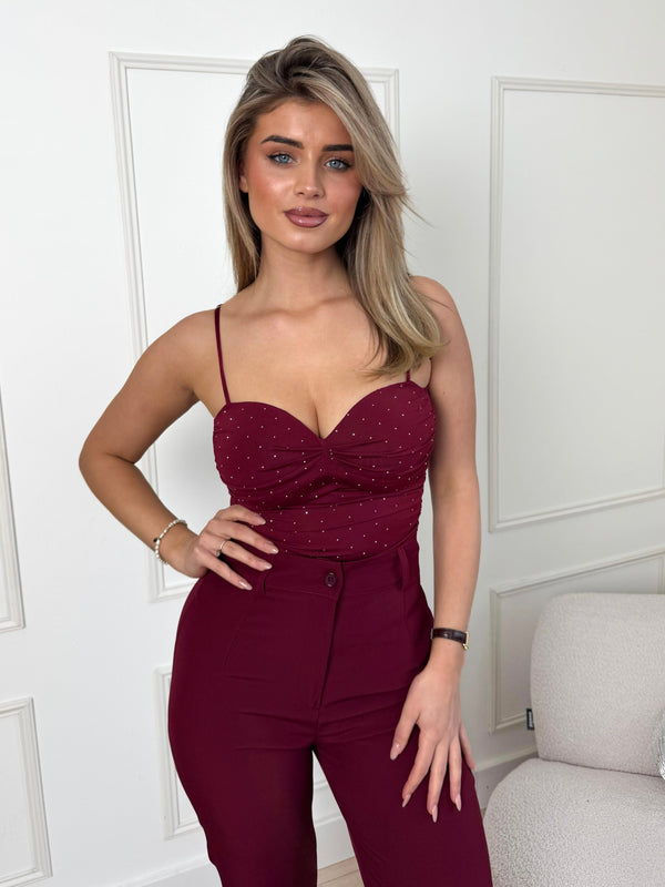 Strass Body Bordeaux