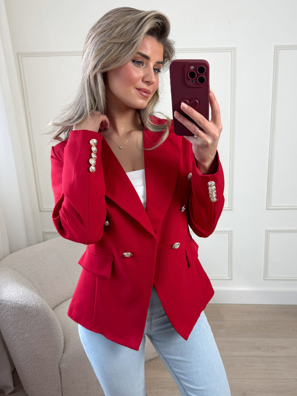 Blazer Buttons Red