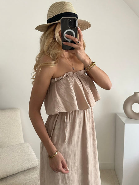 Summer Long Dress Beige